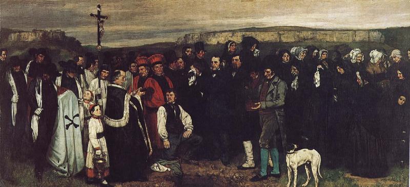 Gustave Courbet Ornans funeral Sweden oil painting art